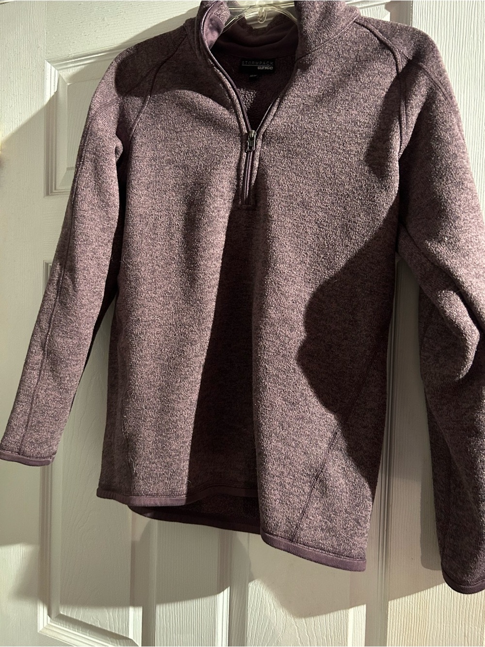 Sunice Heathered Plum Quarter-Zip Turtleneck Pullover